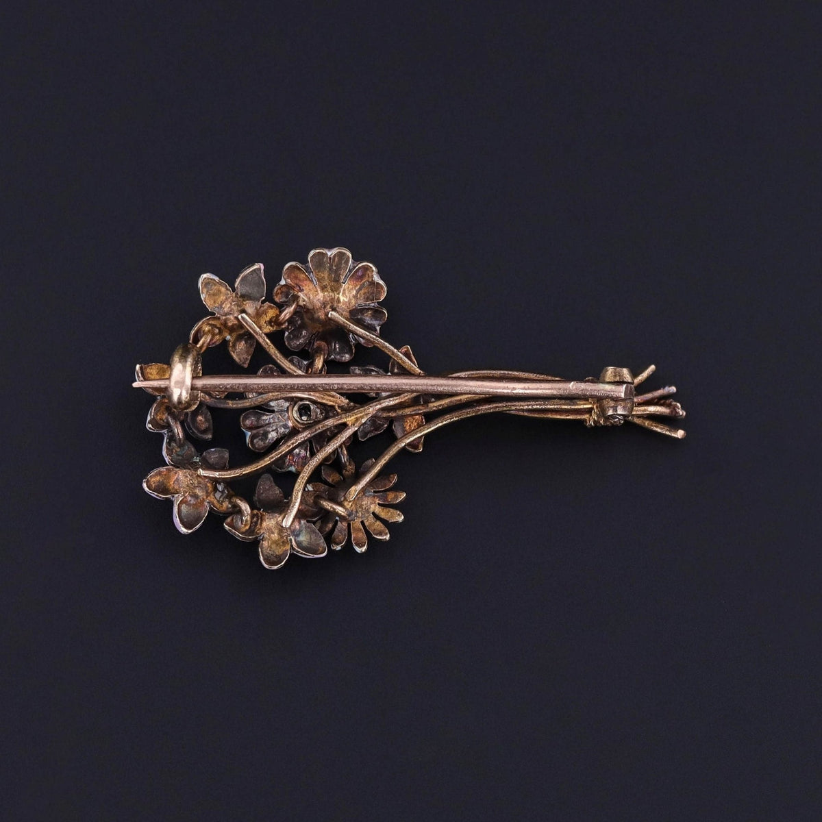 Antique Bouquet Brooch of 18k Gold - Trademark Antiques