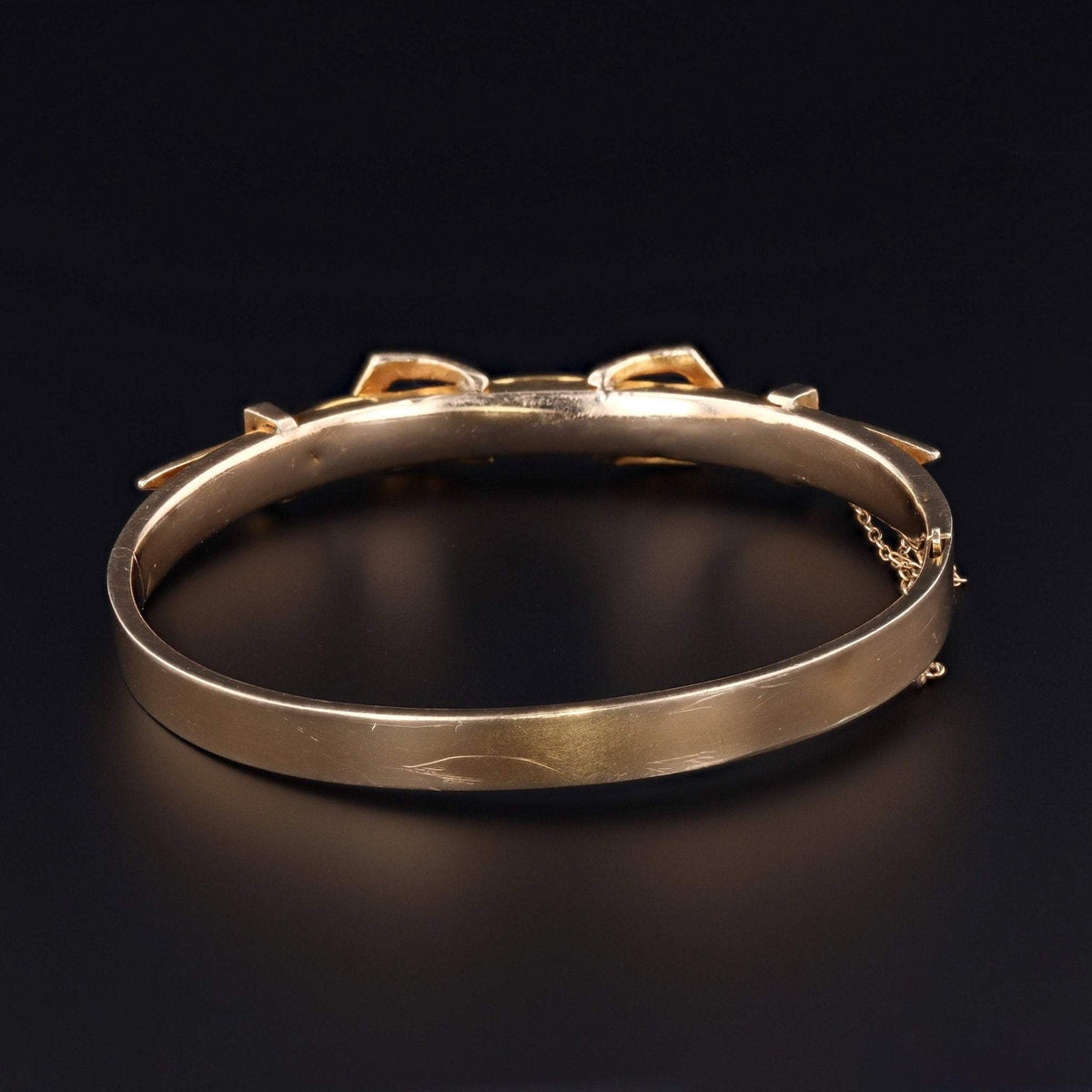 Antique Buckle Bangle Bracelet | 14k Gold Bangle Bracelet - Trademark Antiques