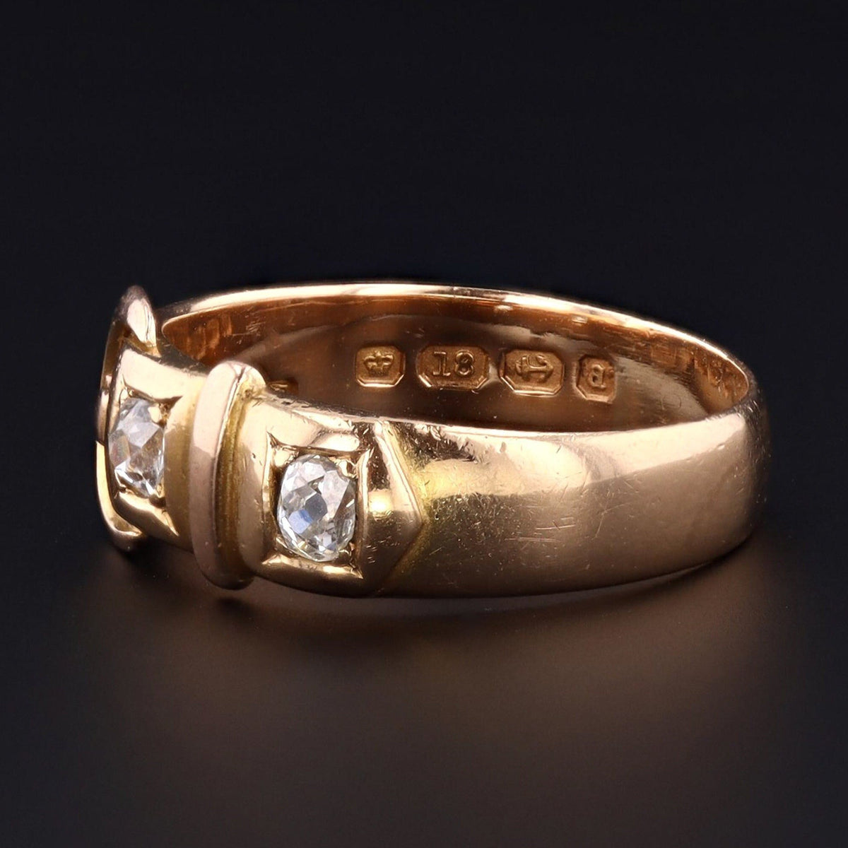 Antique Buckle Ring | 18k Gold Buckle Ring - Trademark Antiques