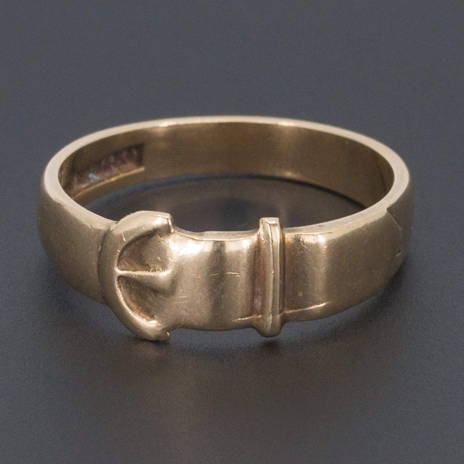 Antique Buckle Ring | 9ct Gold Buckle Ring - Trademark Antiques
