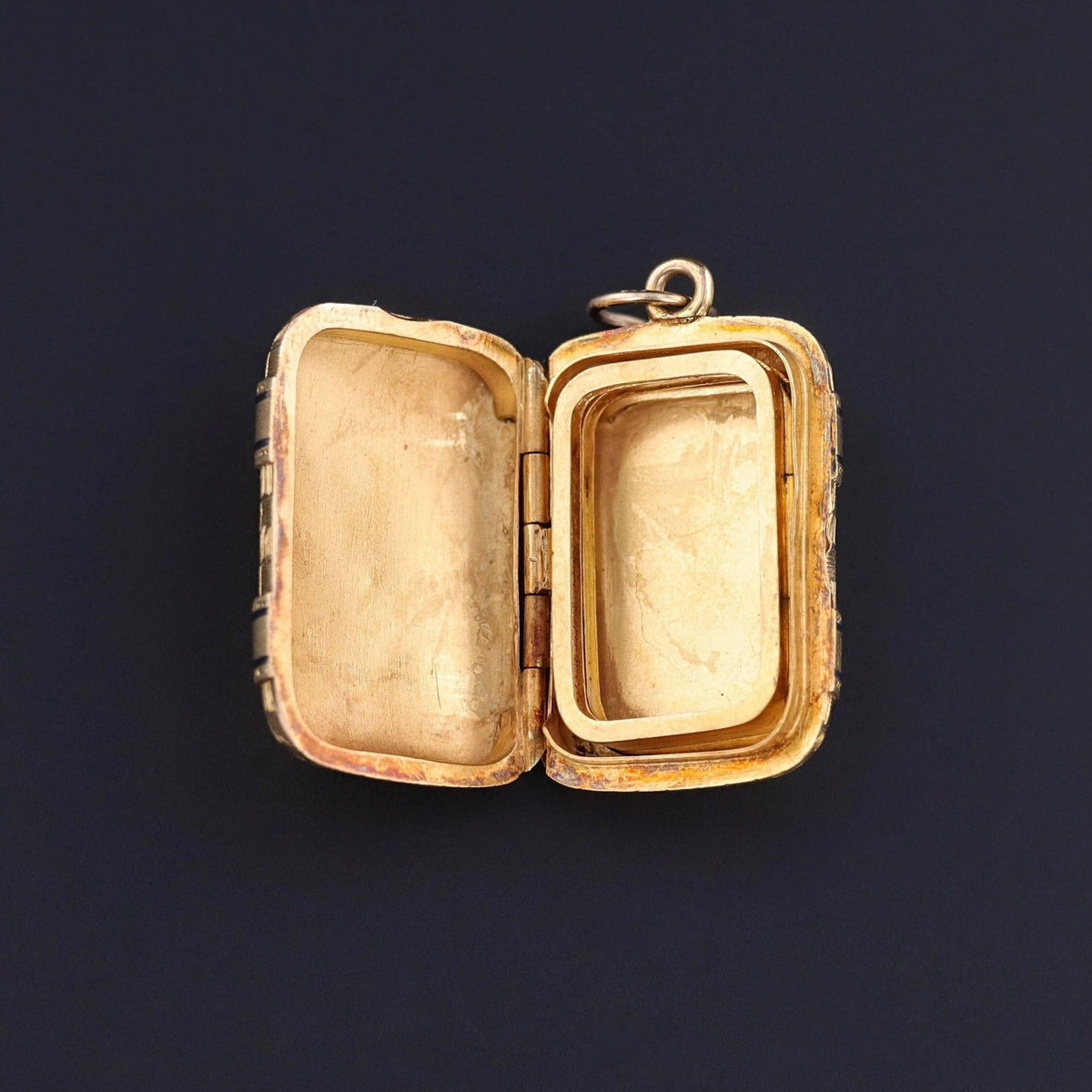 Antique Buckle Suitcase Locket of 18k Gold - Trademark Antiques