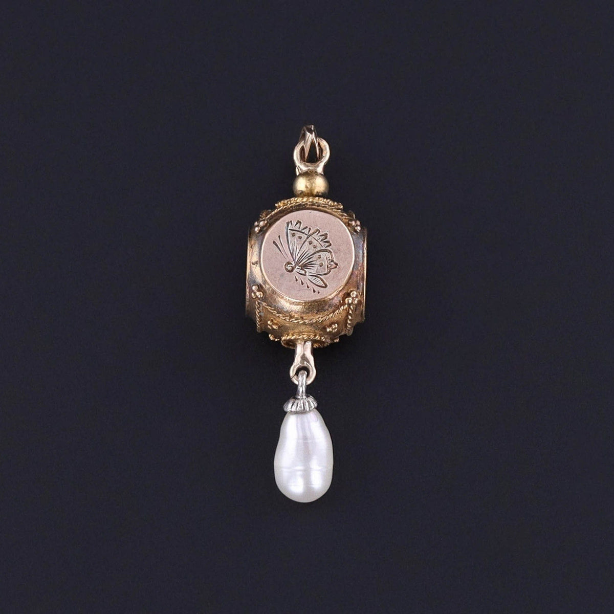 Antique Butterfly Conversion Pendant of 14k Gold - Trademark Antiques