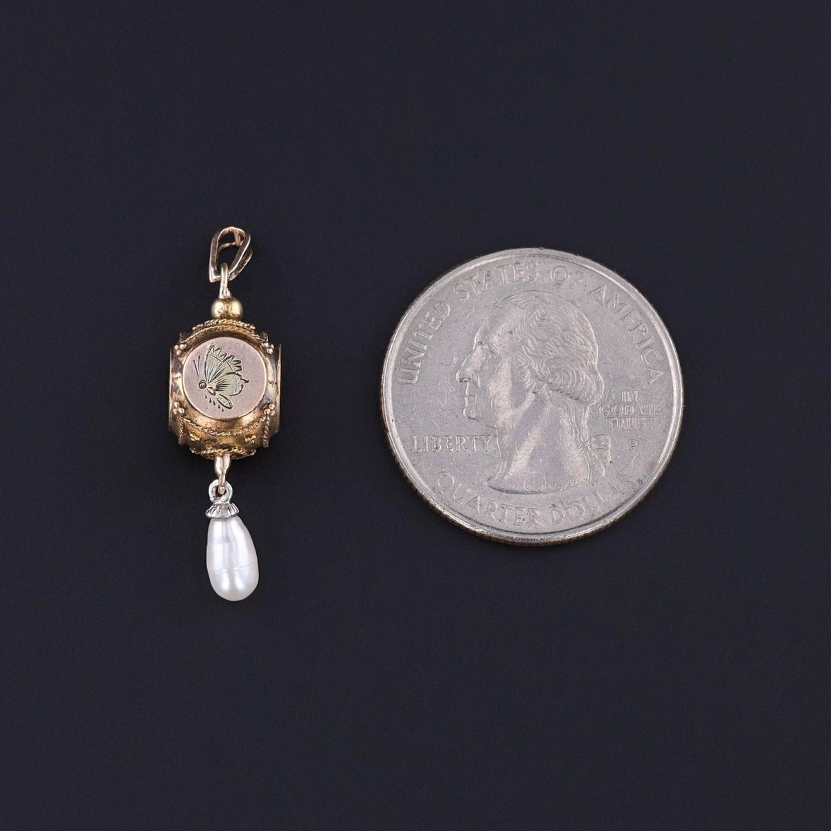 Antique Butterfly Conversion Pendant of 14k Gold - Trademark Antiques