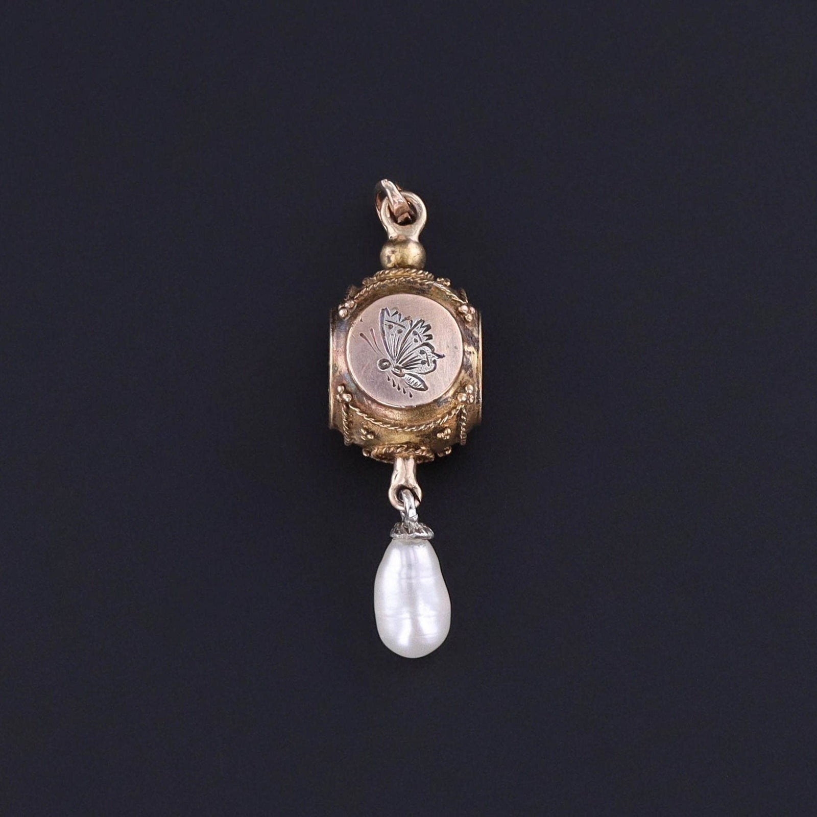Antique Butterfly Conversion Pendant of 14k Gold - Trademark Antiques