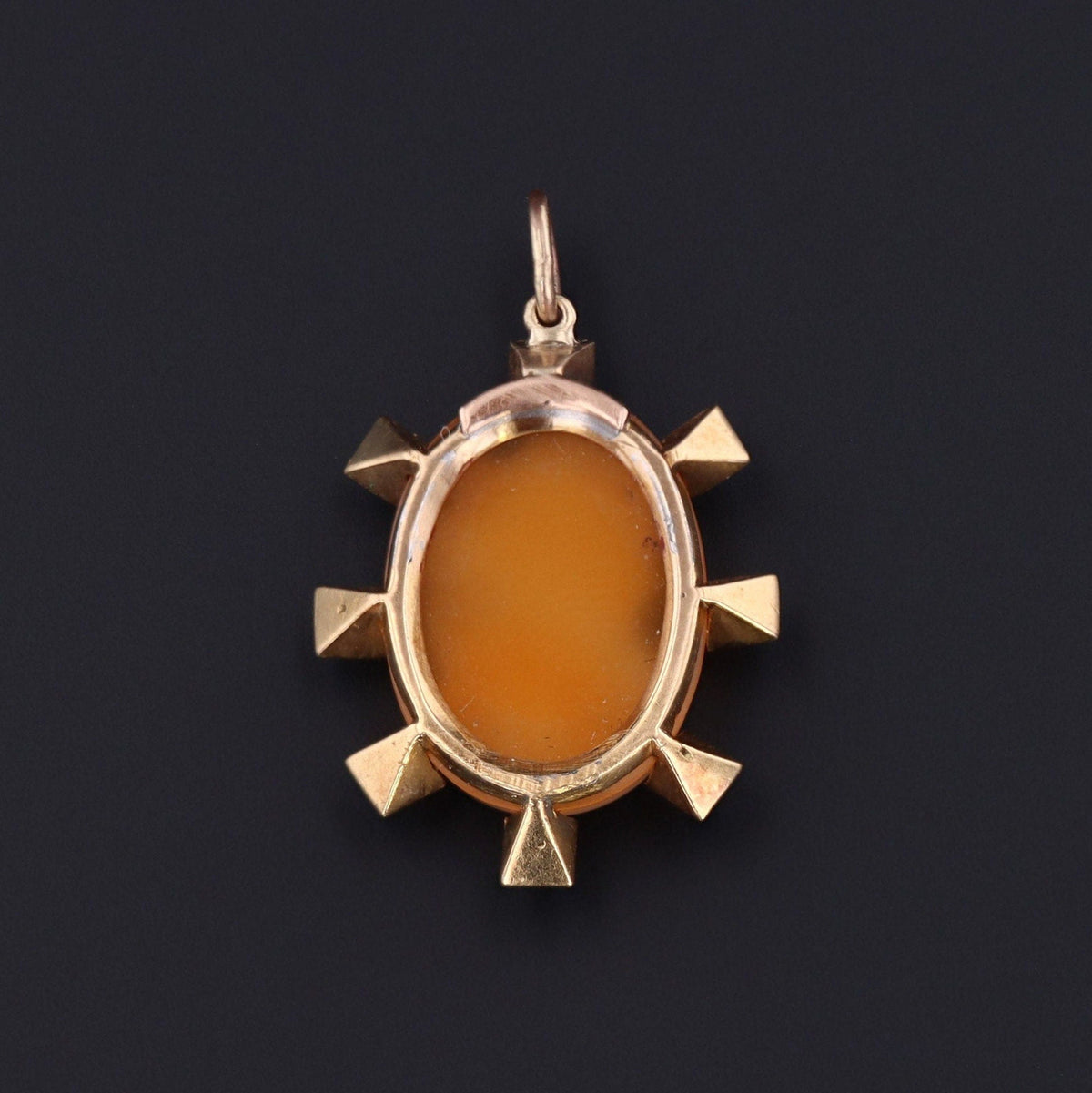 Antique Cameo Pendant | 14k Gold &amp; Pearl Cameo - Trademark Antiques