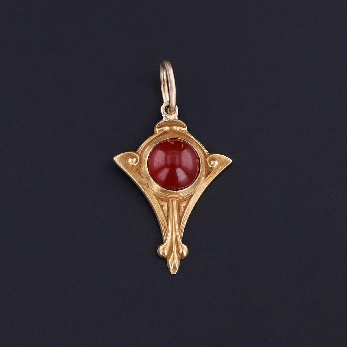 Antique Carnelian Charm of 14k Gold - Trademark Antiques