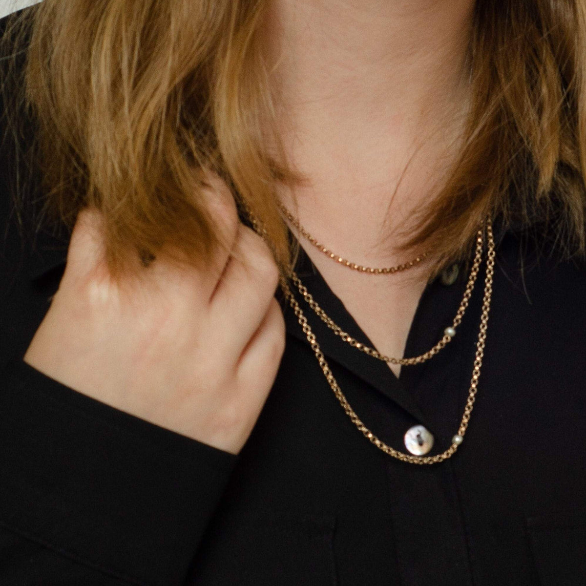 Antique Chain | 9ct Gold Rolo Link Chain - Trademark Antiques