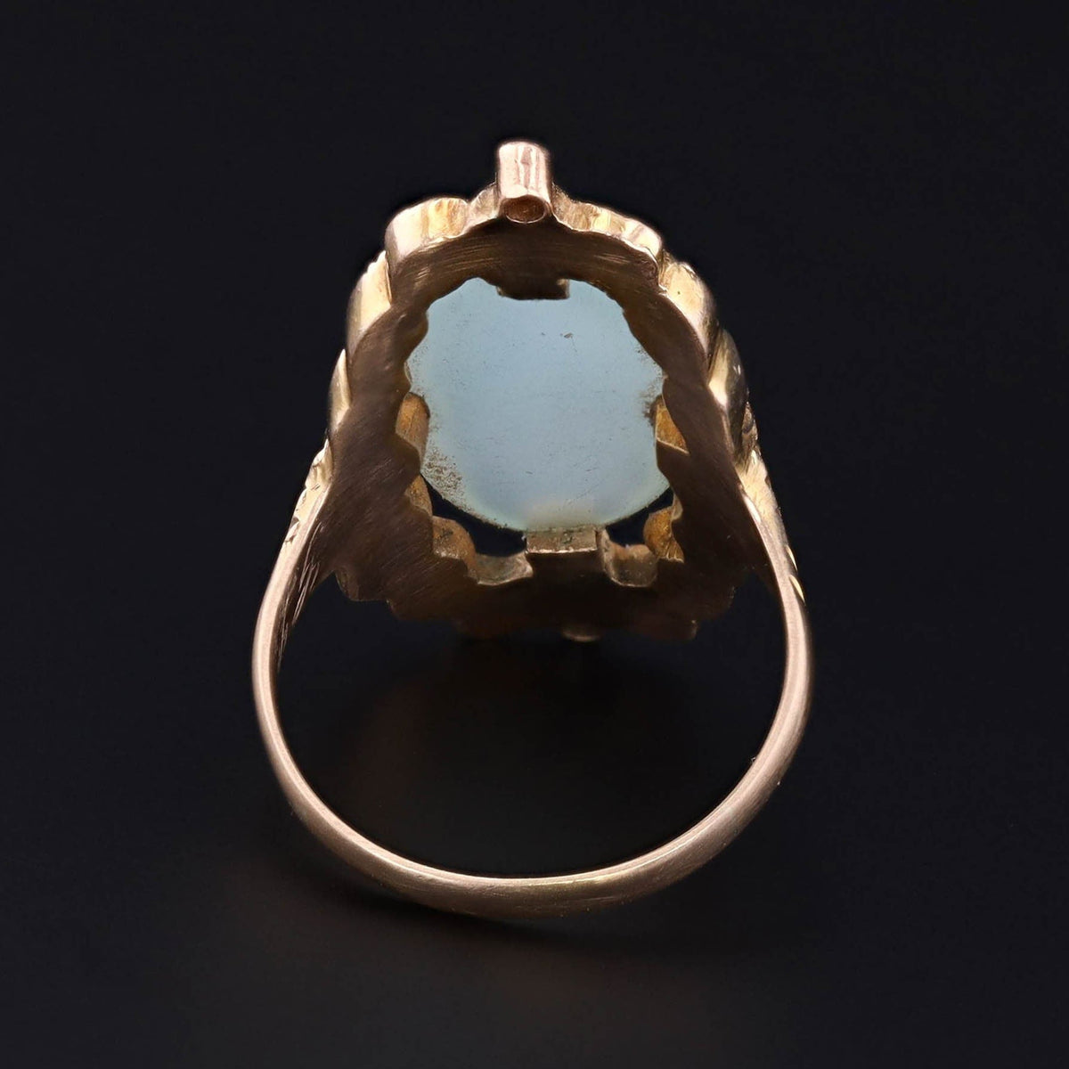 Antique Chalcedony Ring of 10k Gold Ring - Trademark Antiques