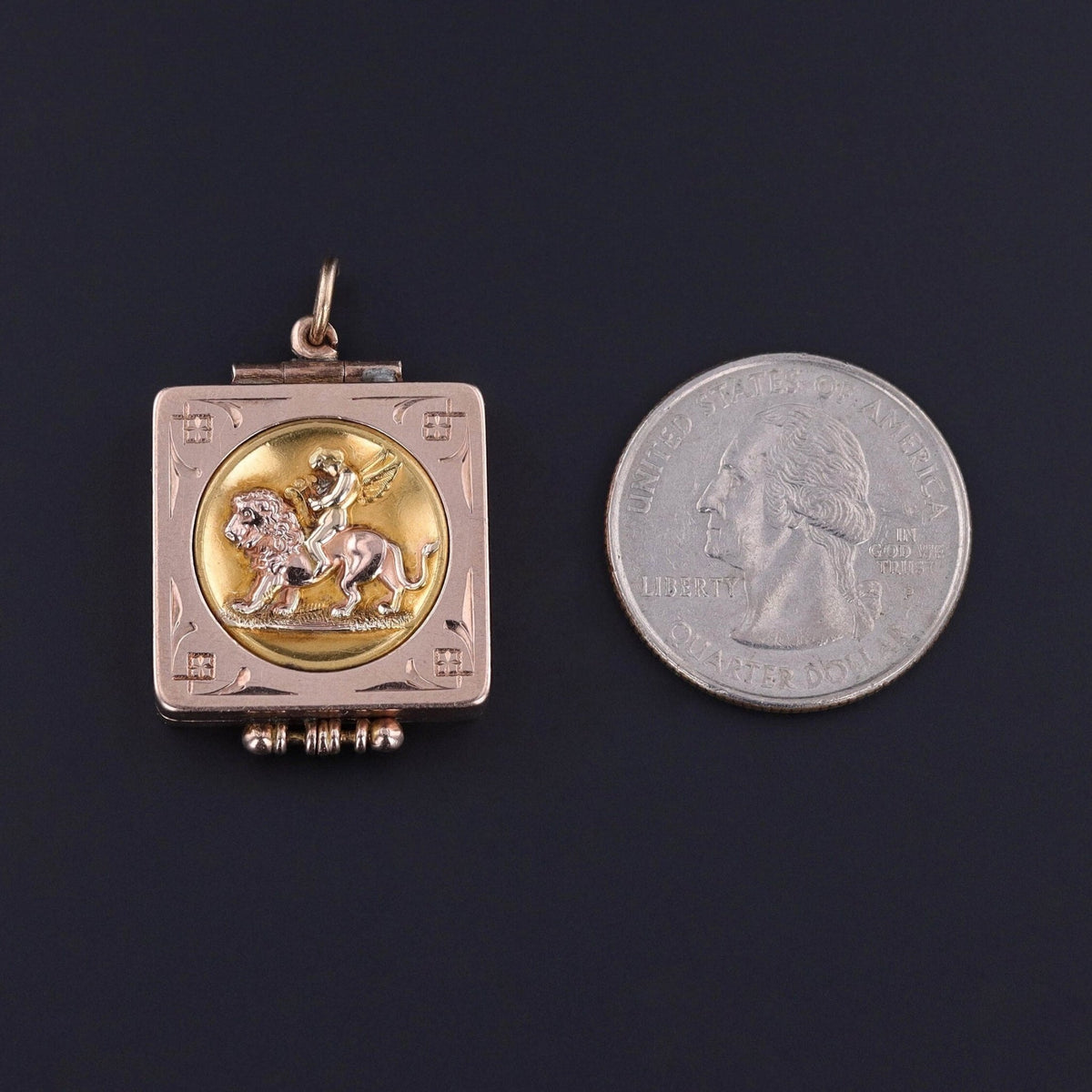 Antique Cherub Locket of 9ct Gold - Trademark Antiques