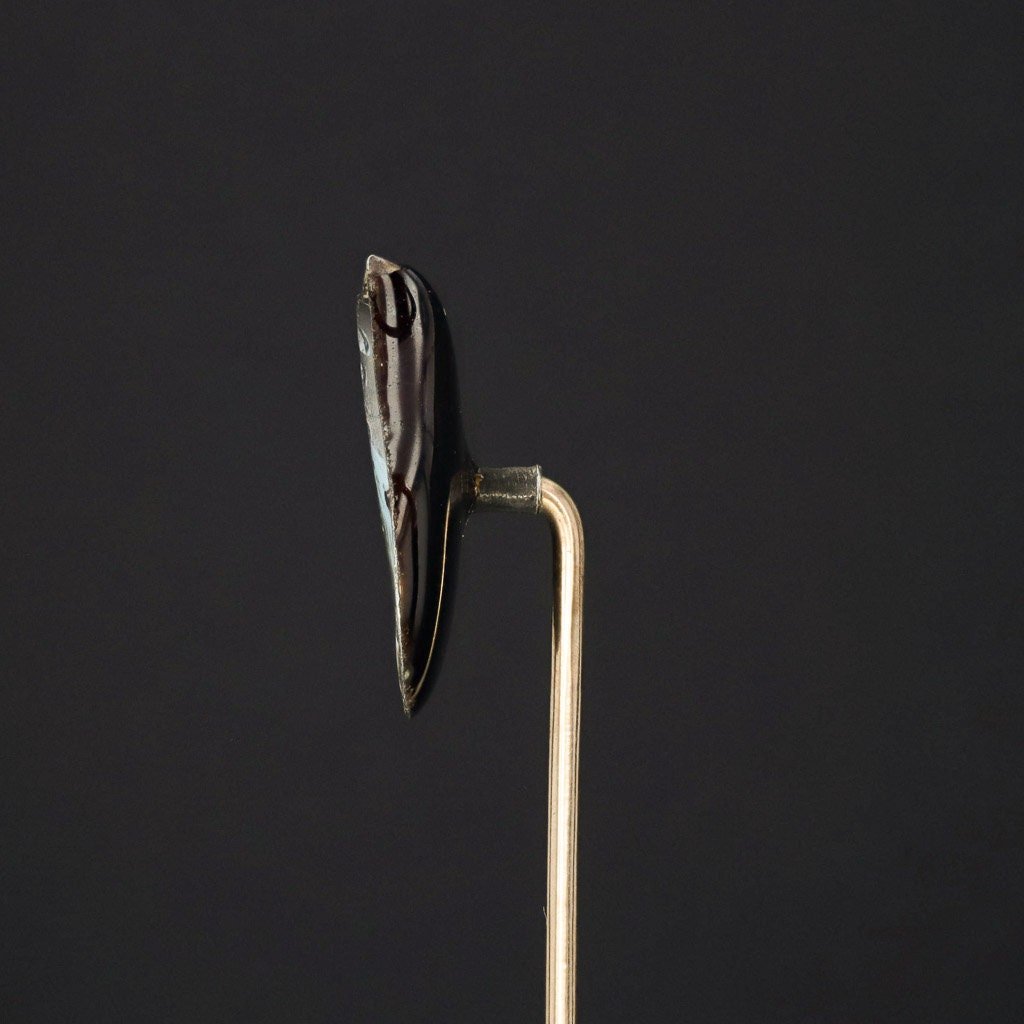 Antique Cherub Riding a Fish Stickpin | Antique Stickpin - Trademark Antiques