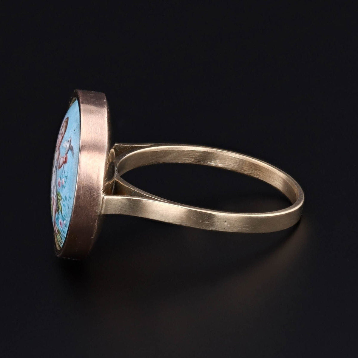 Antique Cherub Ring | 14k Gold Ring - Trademark Antiques