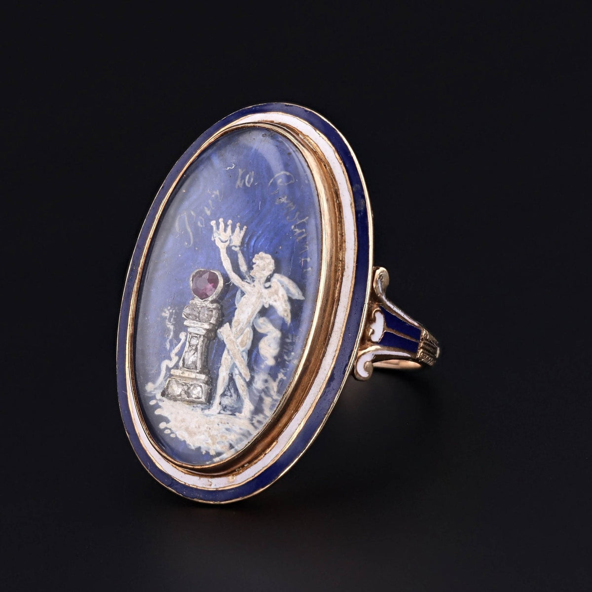 Antique Cherub Ring | Georgian Ring - Trademark Antiques