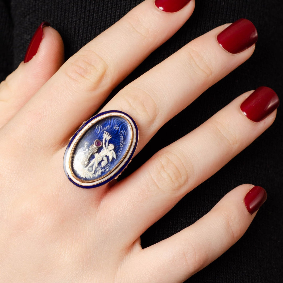 Antique Cherub Ring | Georgian Ring - Trademark Antiques