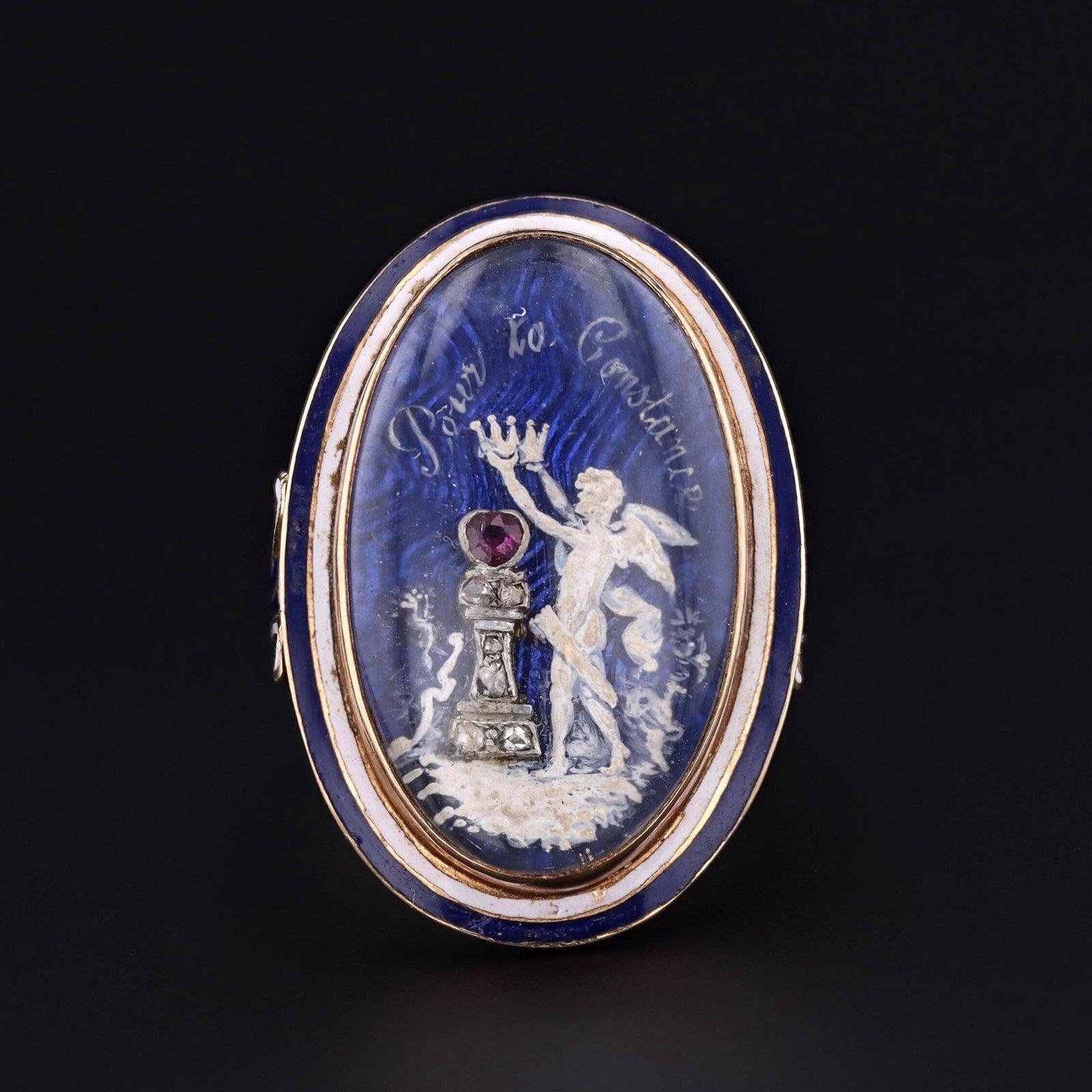 Antique Cherub Ring | Georgian Ring - Trademark Antiques