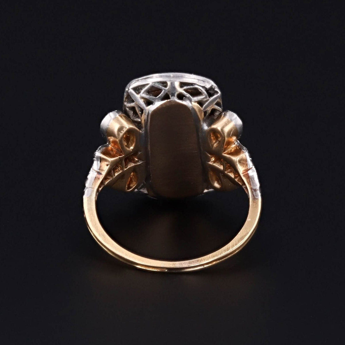Antique Cherub Ring | Platinum Topped 18k Gold Ring - Trademark Antiques