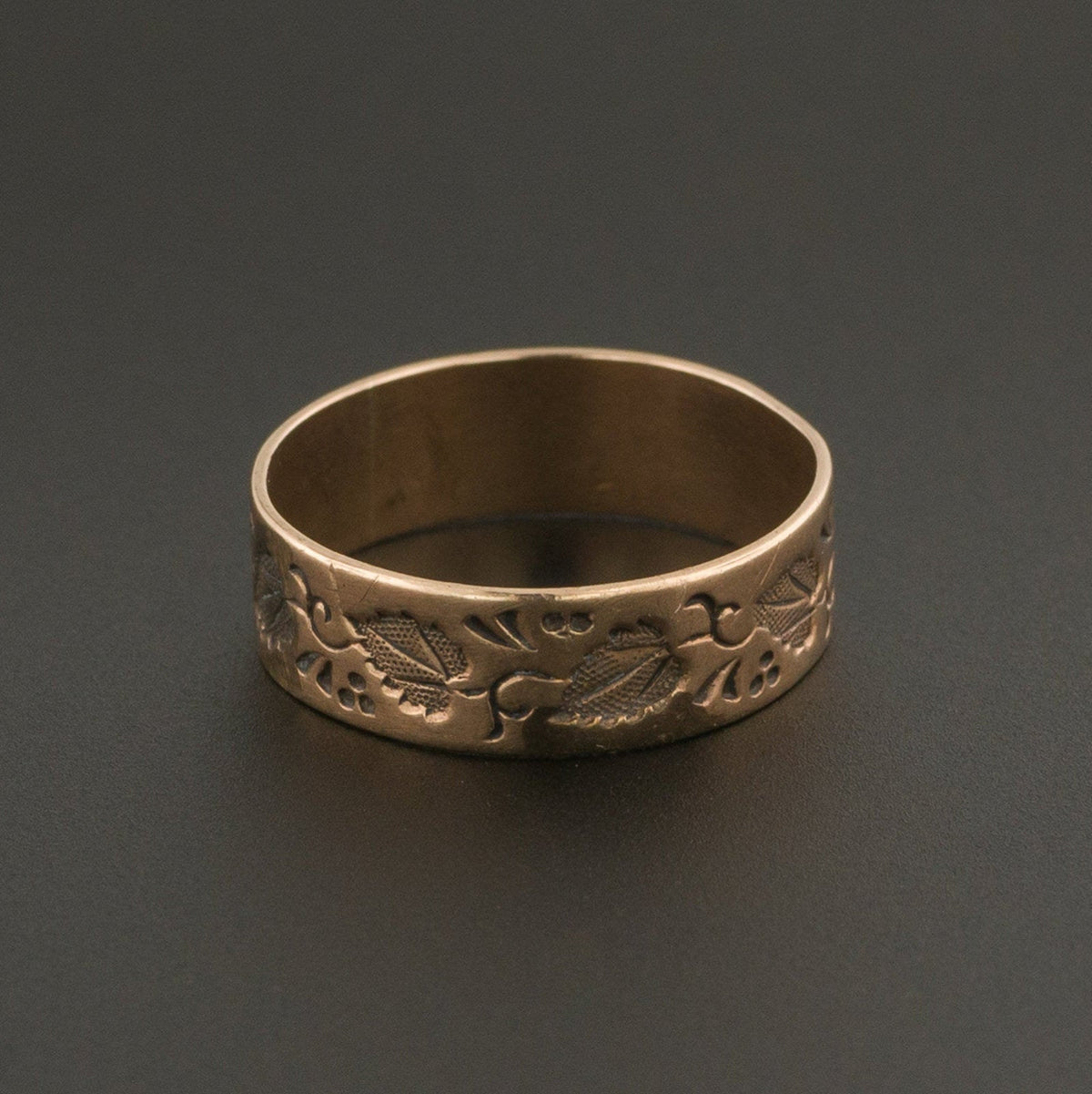 Antique Cigar Band Ring | 10k Rose Gold Band - Trademark Antiques
