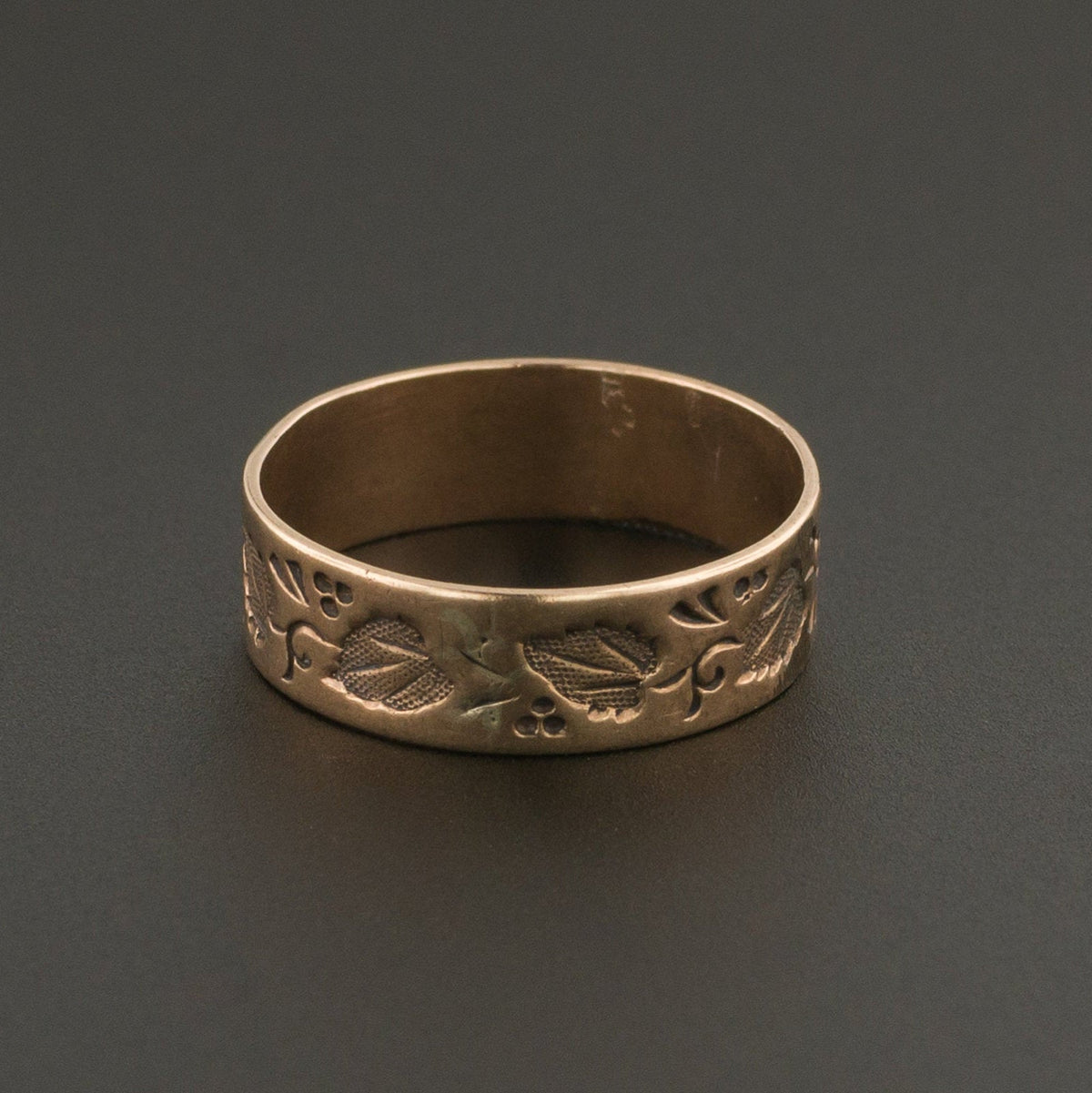 Antique Cigar Band Ring | 10k Rose Gold Band - Trademark Antiques