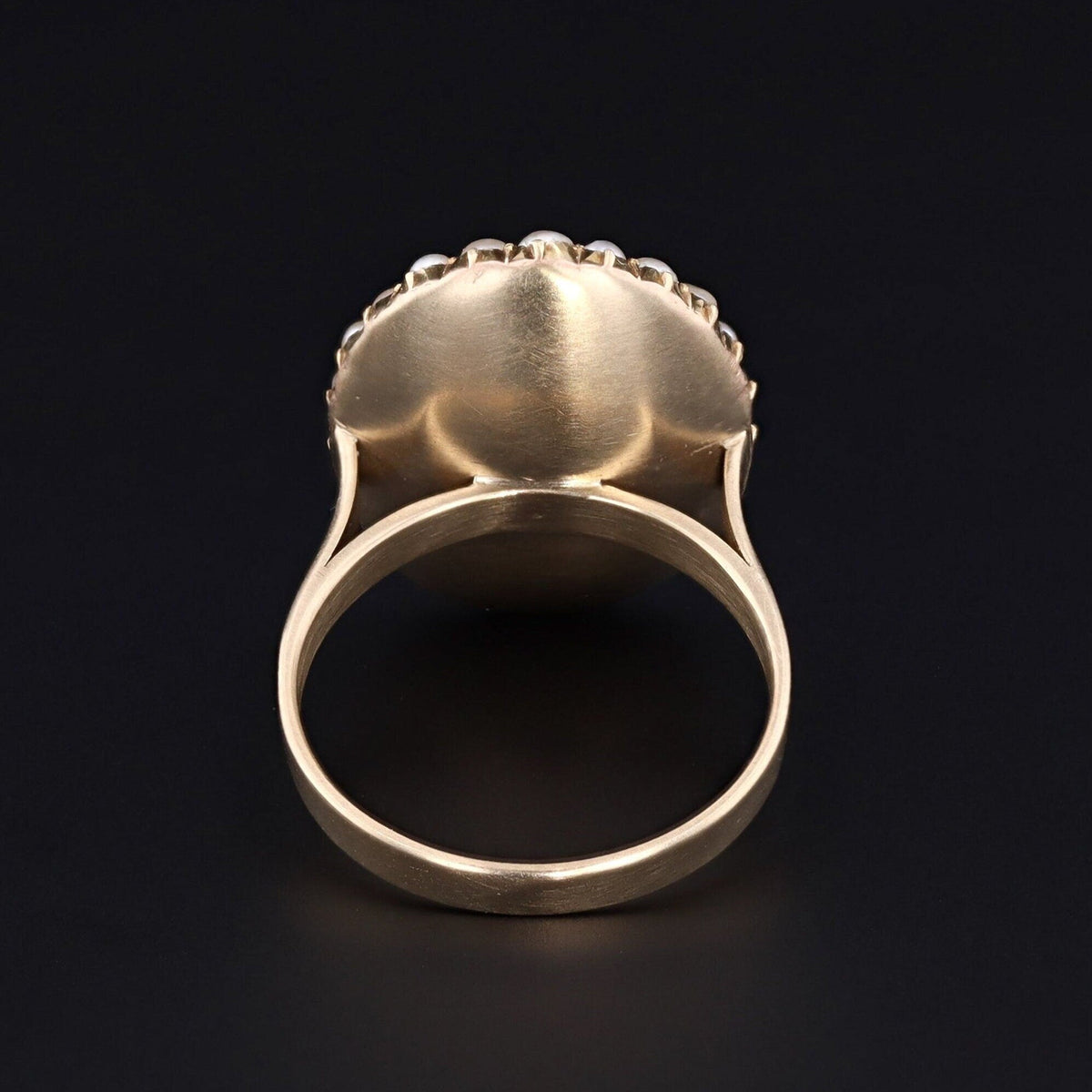 Antique Citrine and Pearl Conversion Ring of 14K Gold - Trademark Antiques