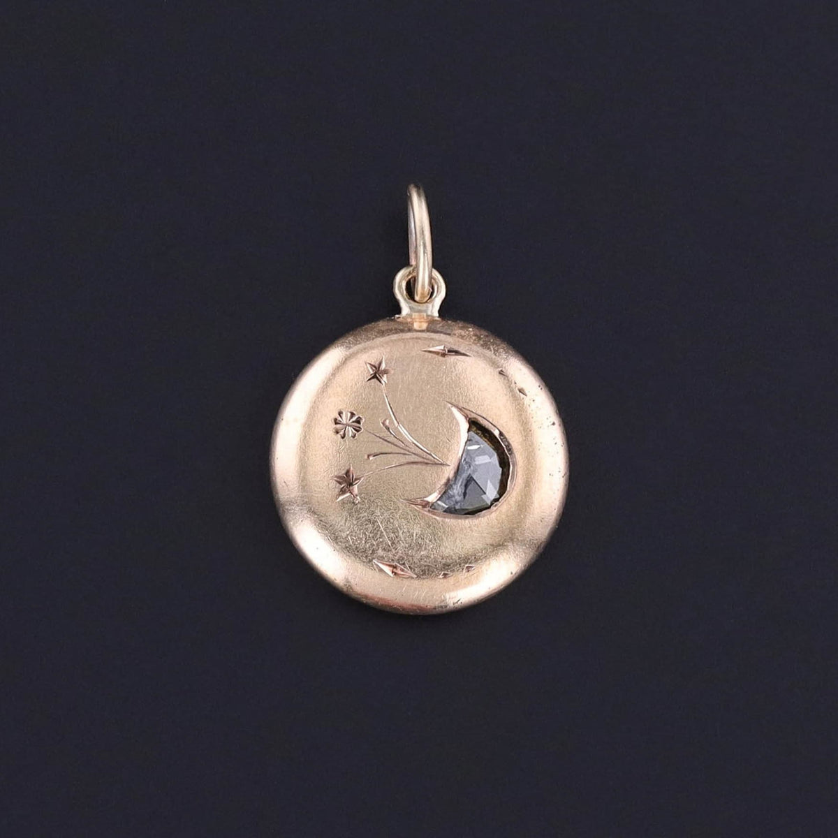 Antique Comet or Shooting Star Charm of 10k Gold - Trademark Antiques