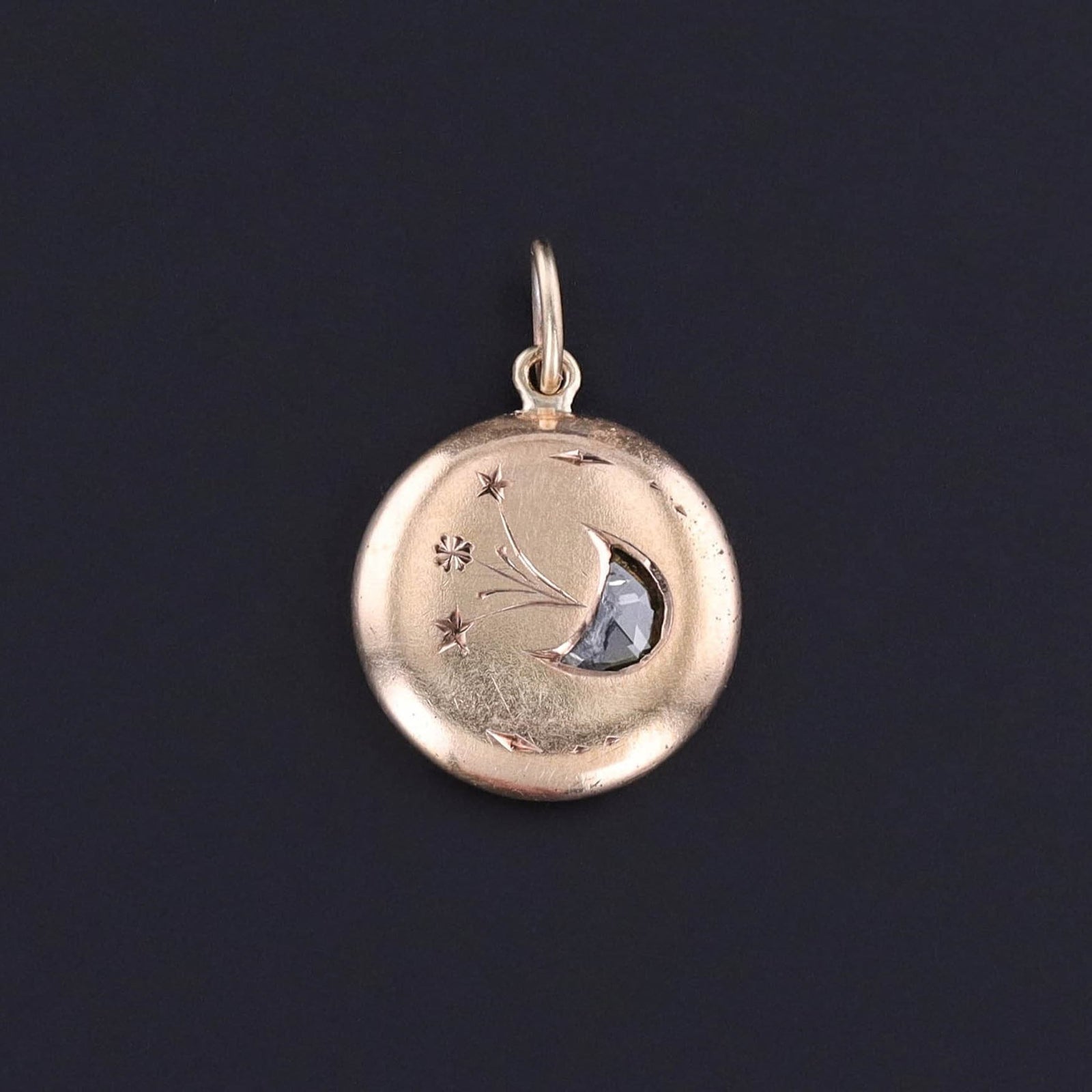 Antique Comet or Shooting Star Charm of 10k Gold - Trademark Antiques