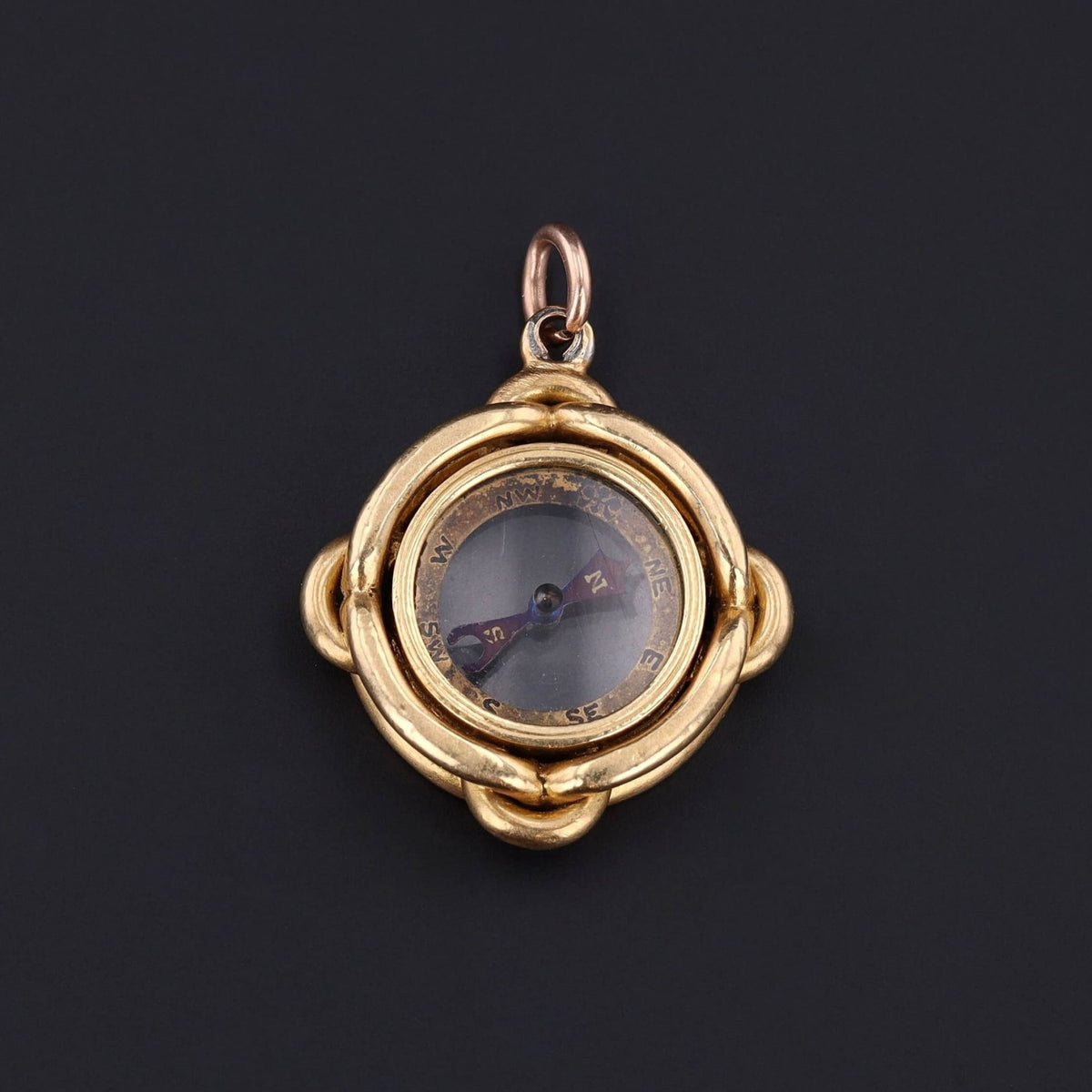 Antique Compass Pendant of 14k Gold - Trademark Antiques