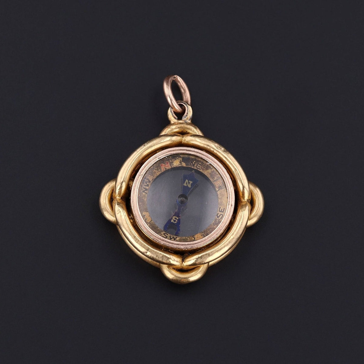 Antique Compass Pendant of 14k Gold - Trademark Antiques