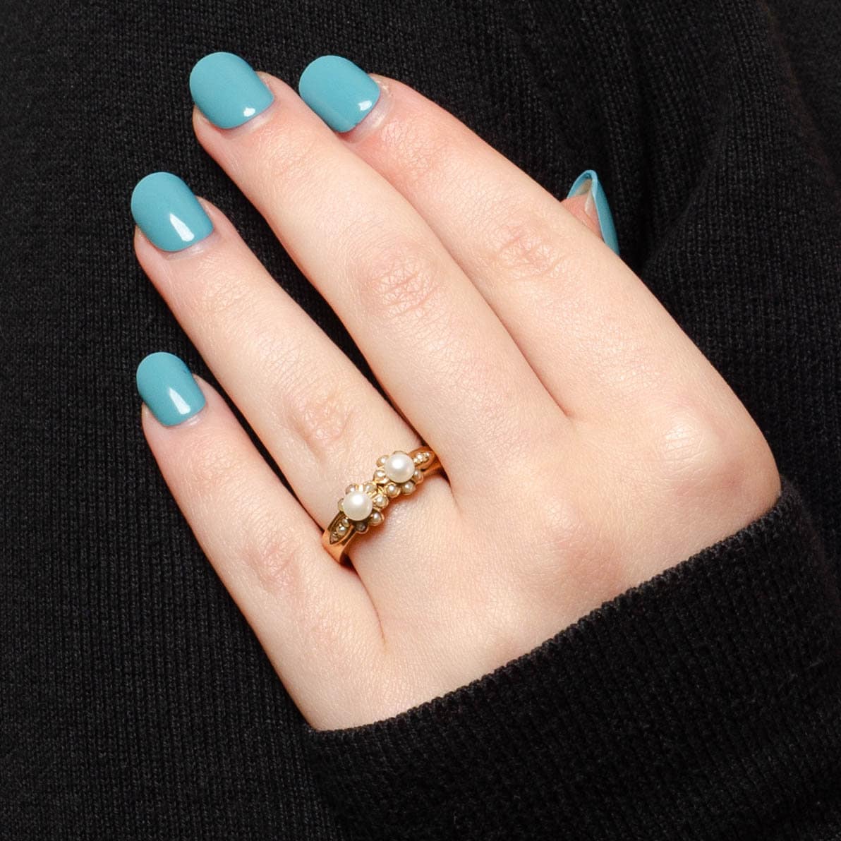 Antique Convertible Pearl Ring or Earrings of 14k Gold - Trademark Antiques