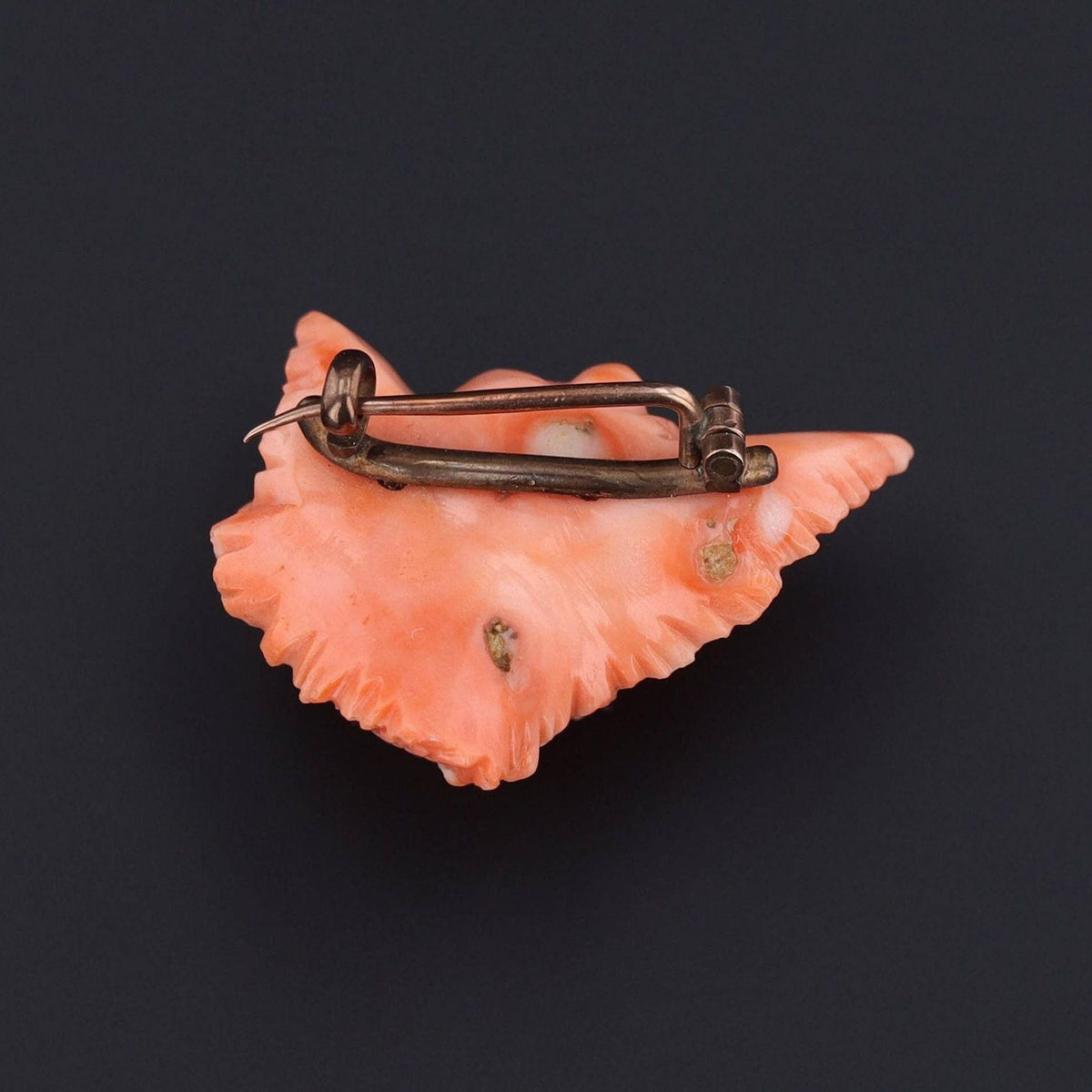 Antique Coral Cherub Brooch | Antique Coral Angel Brooch - Trademark Antiques
