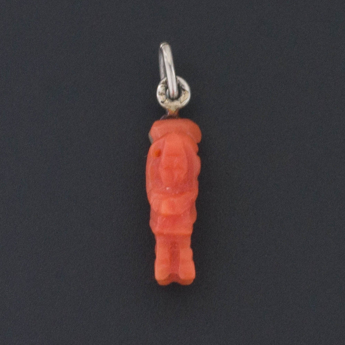 Antique Coral Lucky Gobbo Charm - Trademark Antiques