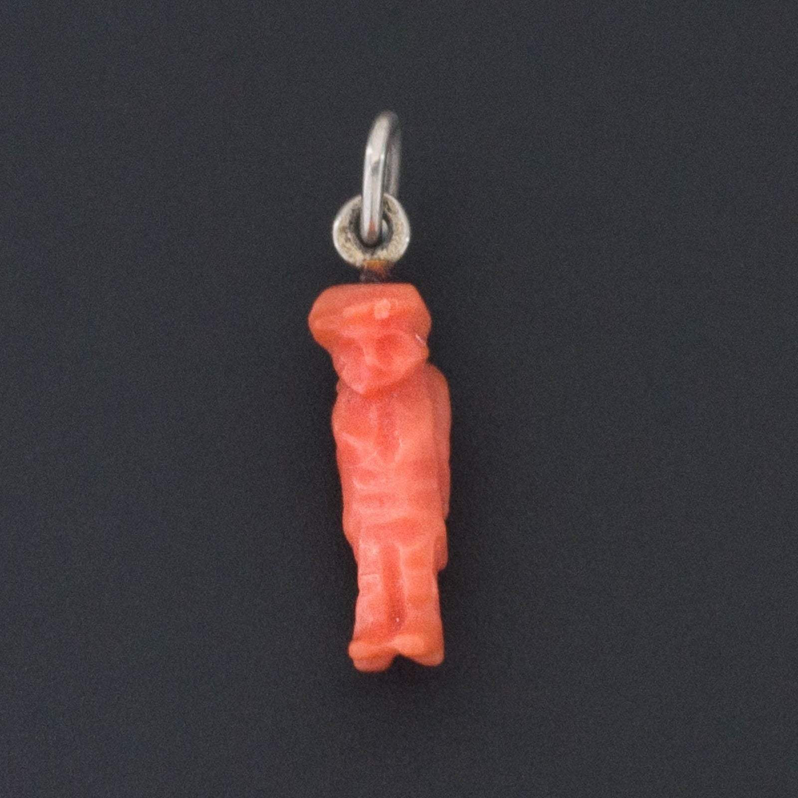 Antique Coral Lucky Gobbo Charm - Trademark Antiques