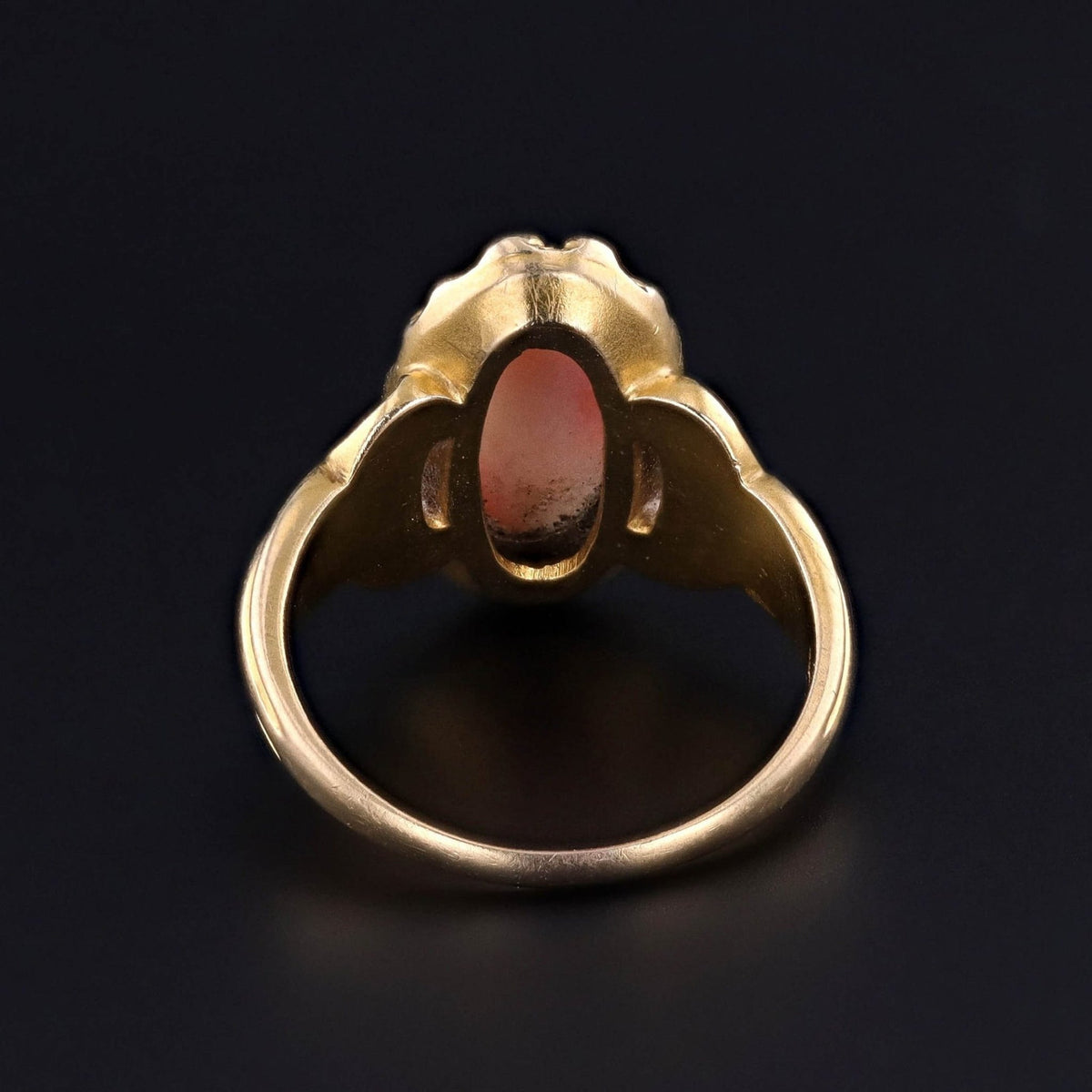 Antique Coral Ring of 14k Gold - Trademark Antiques