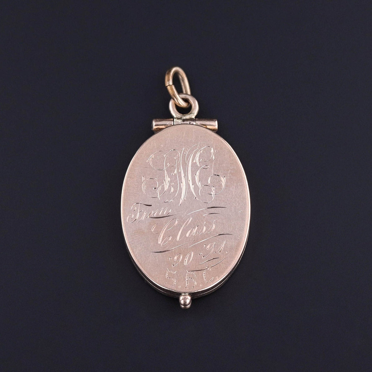 Antique Crane Locket of 9ct Rose Gold - Trademark Antiques