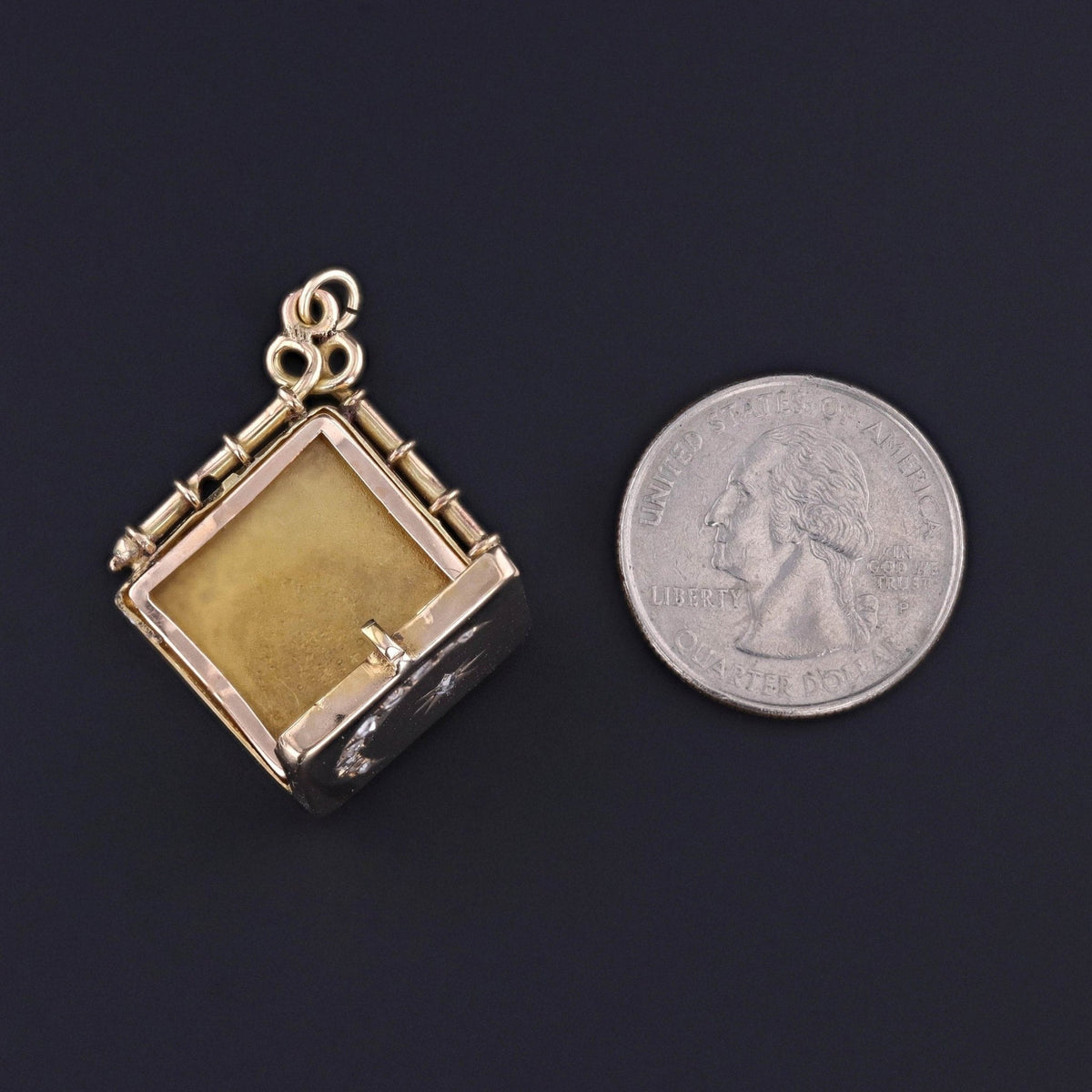 Antique Crescent and Star Locket of 10k Gold - Trademark Antiques