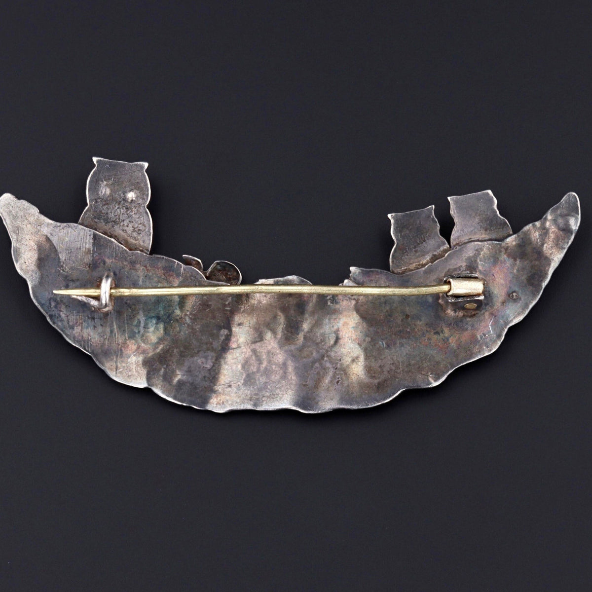 Antique Crescent Moon Brooch | Antique Silver Brooch - Trademark Antiques