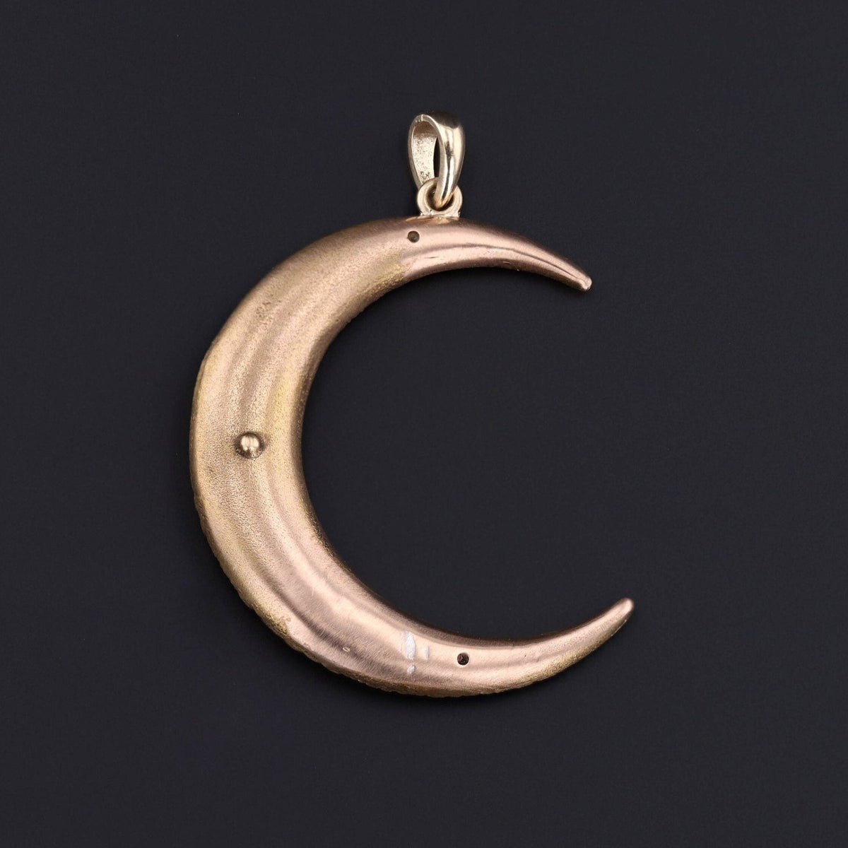 Antique Crescent Moon Pendant | Gold Moon - Trademark Antiques
