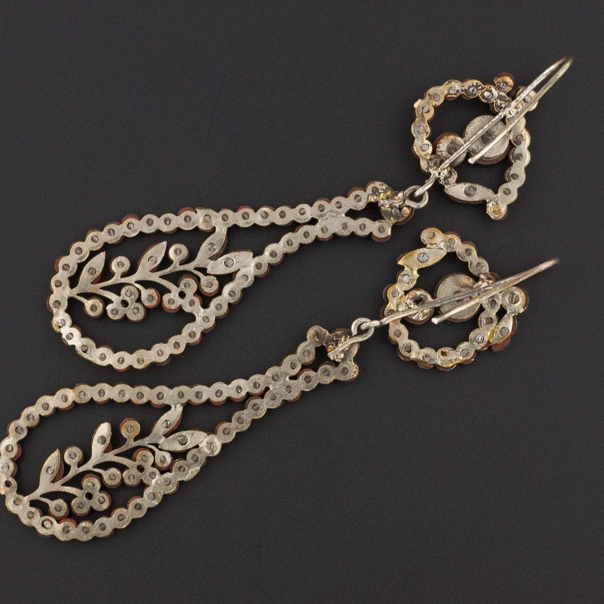 Antique Cut Steel Earrings | Antique Earrings - Trademark Antiques