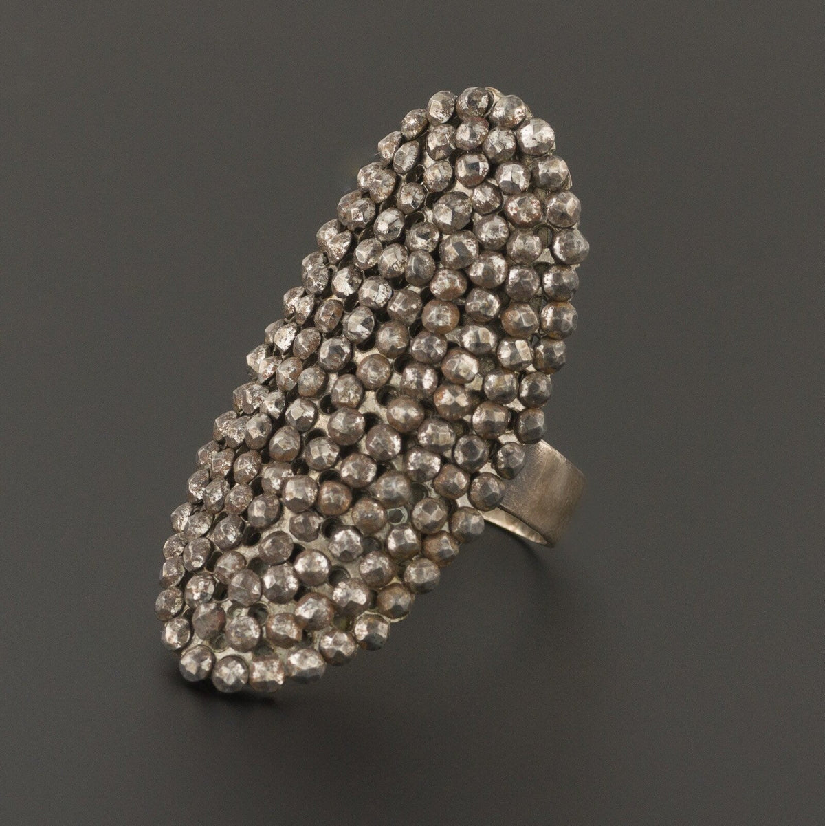 Antique Cut Steel Ring | Antique Ring - Trademark Antiques