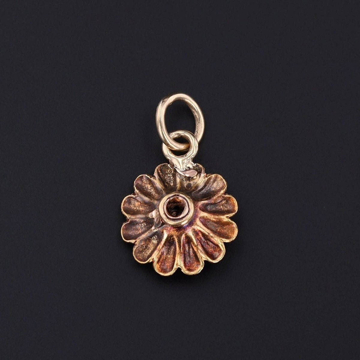 Antique Daisy Conversion Charm of 14k Gold - Trademark Antiques