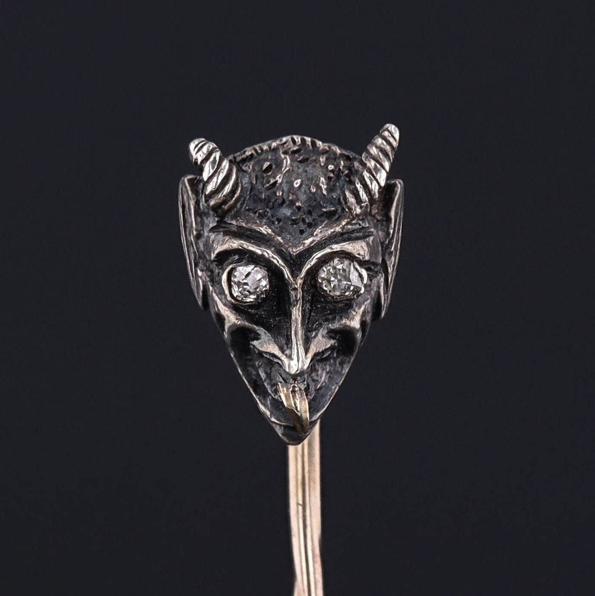 Antique Devil Stickpin | Victorian Devil Pin - Trademark Antiques