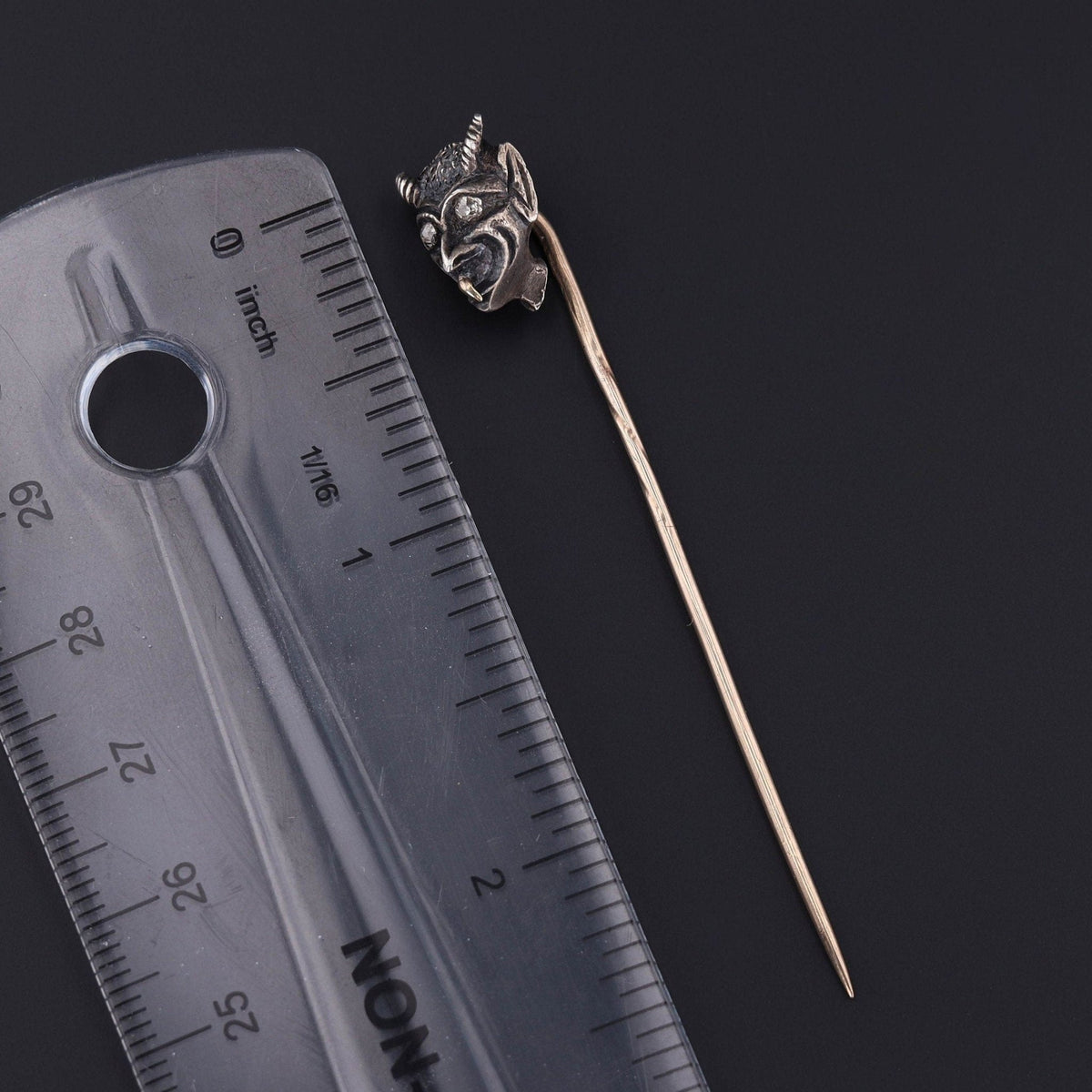 Antique Devil Stickpin | Victorian Devil Pin - Trademark Antiques