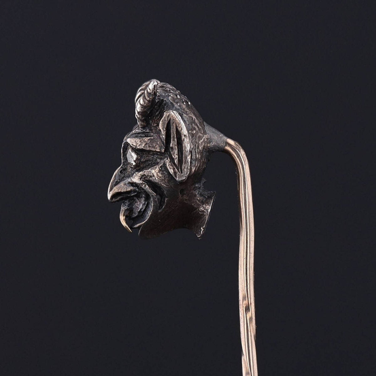 Antique Devil Stickpin | Victorian Devil Pin - Trademark Antiques