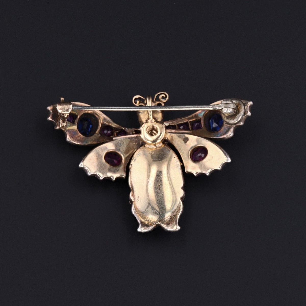 Antique Diamond and Gemstone Insect Brooch - Trademark Antiques