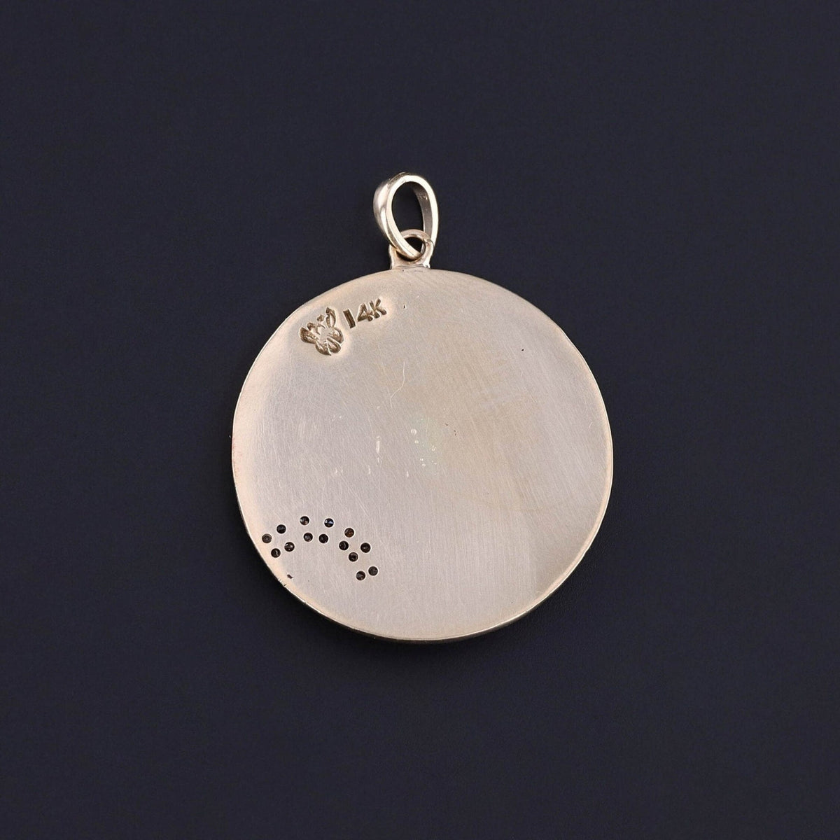 Antique Diamond and Ruby Crane Pendant of 14k Gold - Trademark Antiques