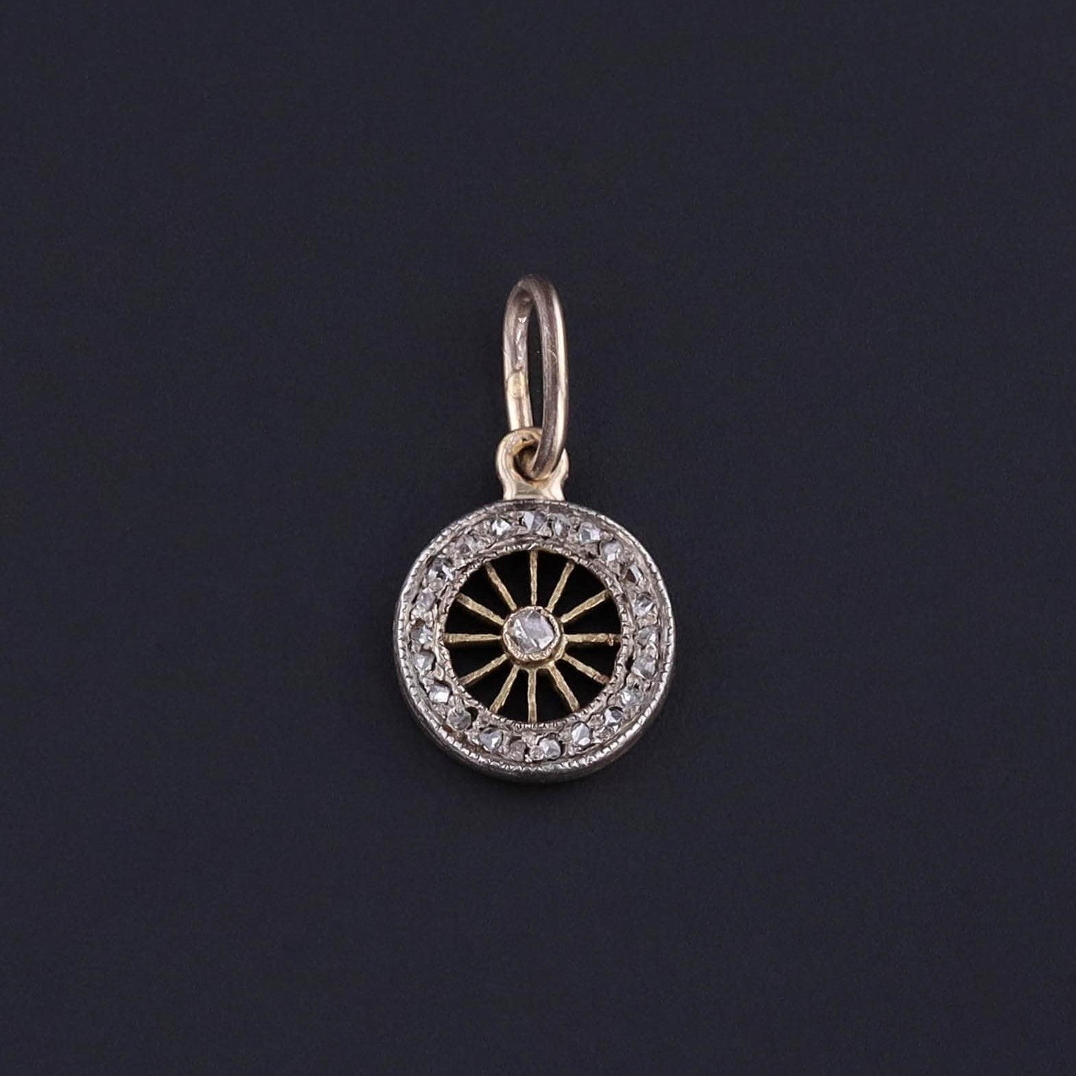 Antique Diamond Charm of 15ct Gold - Trademark Antiques