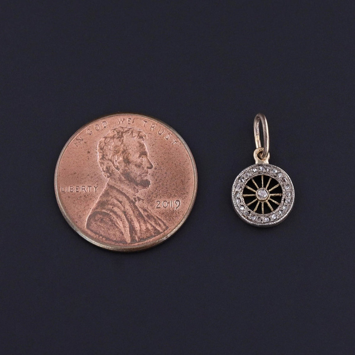 Antique Diamond Charm of 15ct Gold - Trademark Antiques