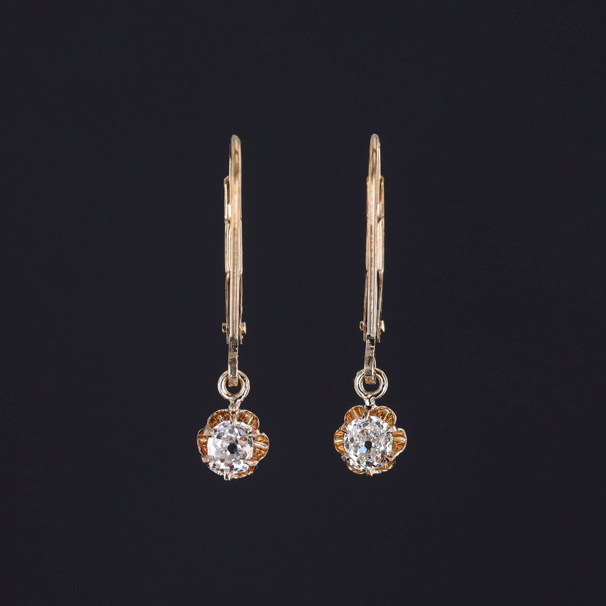 Antique Diamond Conversion Earrings - Trademark Antiques