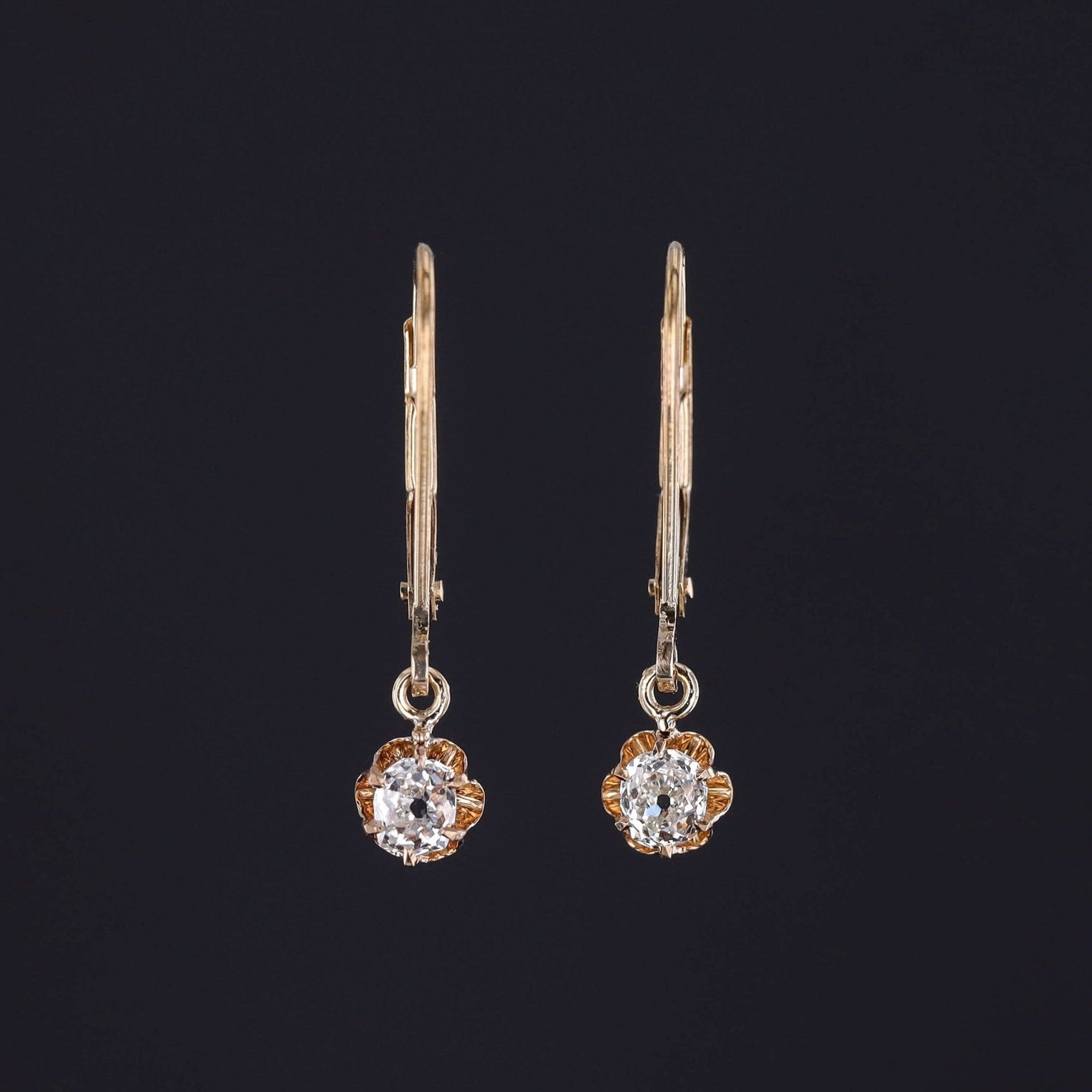 Antique Diamond Conversion Earrings - Trademark Antiques