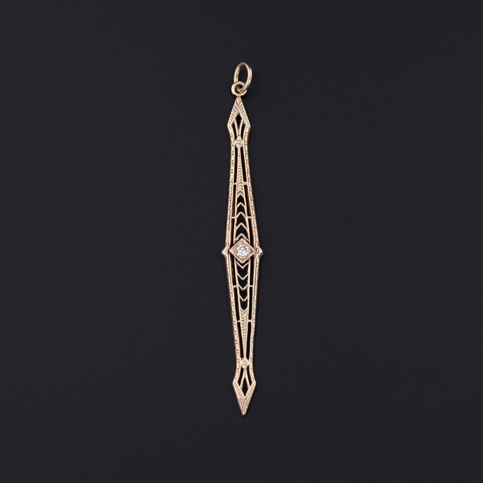 Antique Diamond Conversion Pendant of 14k Gold - Trademark Antiques
