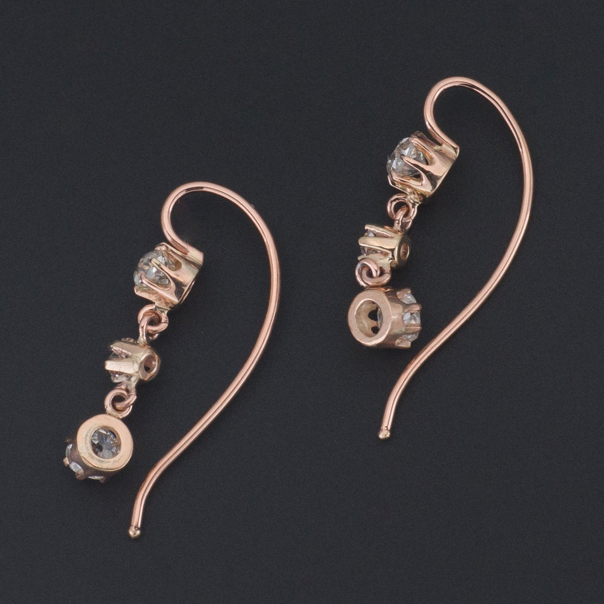 Antique Diamond Earrings | Diamond Earrings - Trademark Antiques