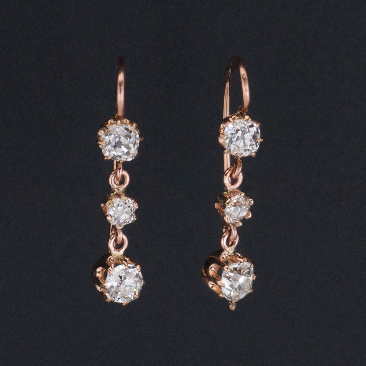 Antique Diamond Earrings | Diamond Earrings - Trademark Antiques